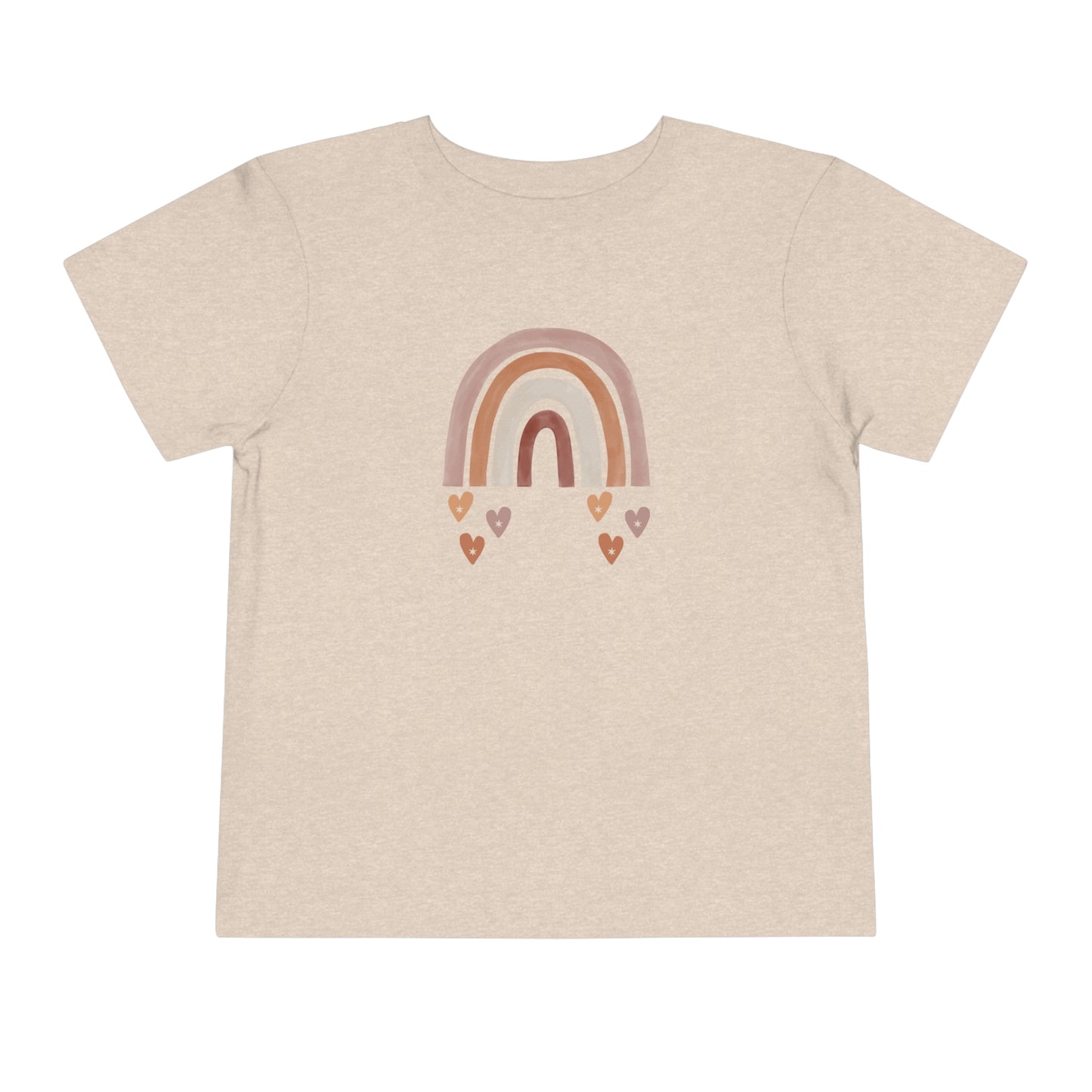 Heartfelt Rainbow Toddler Short Sleeve Tee